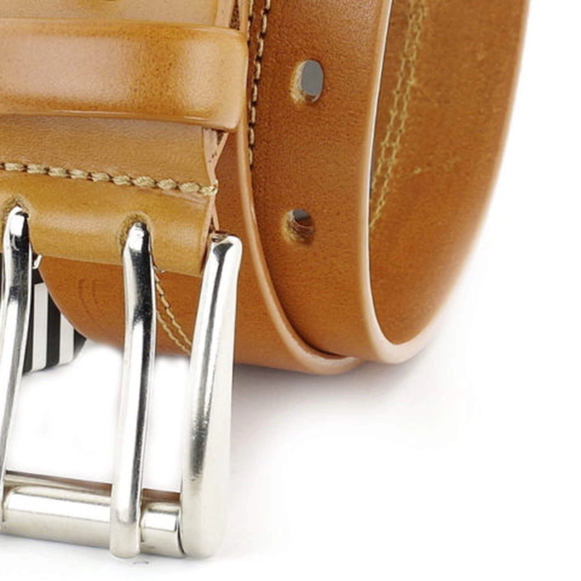 Light Brown Two Hole Belt For Jeans – Double Prong Heavy Duty 9 Light Brown Two Hole Belt For Jeans – Double Prong Heavy Duty - Image 7