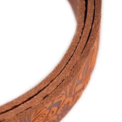 Light Brown Tooled Leather Belt Replacement No Buckle -Belt Shop light brown tooled leather belt replacement no buckle 6