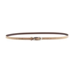 Light Brown Womens Skinny Belt With Oval Buckle 1.5 Cm -Belt Shop light brown womens skinny belt with oval buckle 1.5 cm 9
