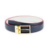 Men’s Light Gray Belt With Gold Buckle | Reversible To Blue