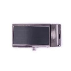 Mens Belt Automatic Buckle Black Plaque
