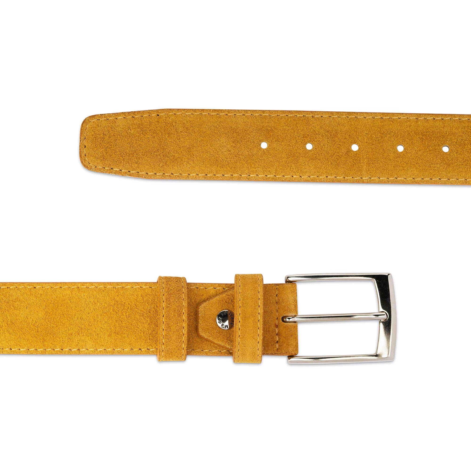 Mens Belts For Jeans Camel Suede 4.0 Cm 4 Mens Belts For Jeans Camel Suede 4.0 Cm - Image 2