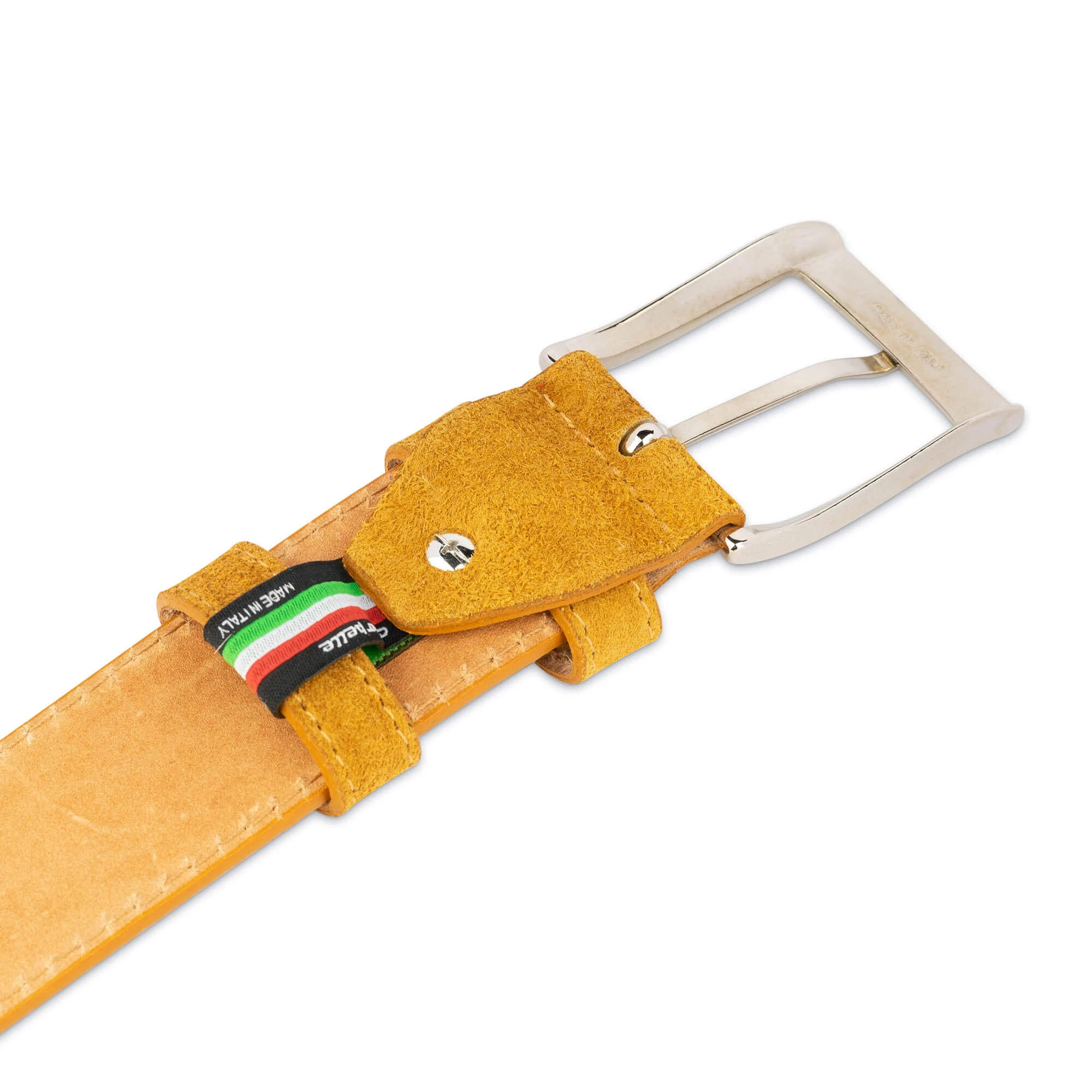 Mens Belts For Jeans Camel Suede 4.0 Cm 5 Mens Belts For Jeans Camel Suede 4.0 Cm - Image 3