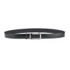 Mens Black Leather Belt With Slide Buckle
