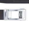 Mens Black Leather Comfort Click Belt With Silver Buckle -Belt Shop mens black leather comfort click belt with silver buckle copy