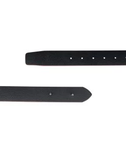 Mens Black Red Edge Leather Belt Without Buckle -Belt Shop mens black red edge leather belt without buckle 35usd 28 38 3