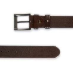 Mens Brown Belt Gold Buckle -Belt Shop mens brown belt gold buckle 351089 2