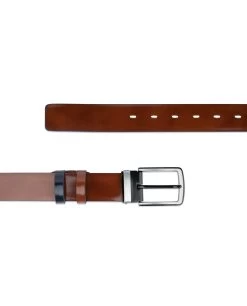Mens Brown Belt With Black Buckle – 3.5cm