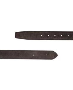 Mens Brown Suede Belt Without Buckle