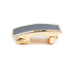 Mens Gold Ratchet Belt Buckle With Black Front -Belt Shop mens gold ratchet belt buckle with black front 3