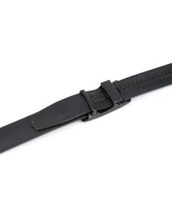 Mens Gray Click It Belt With Black Buckle -Belt Shop mens gray click it belt with black buckle AUGR35BLPL 3