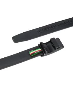 Mens Gray Click It Belt With Black Buckle -Belt Shop mens gray click it belt with black buckle AUGR35BLPL 4