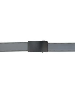 Mens Gray Click It Belt With Black Buckle -Belt Shop mens gray click it belt with black buckle AUGR35BLPL 5