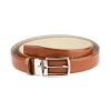 Mens Grey Leather Belt Reversible To Brown