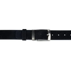 Mens Leather Belt For Jeans | Black Suede 4.0 Cm