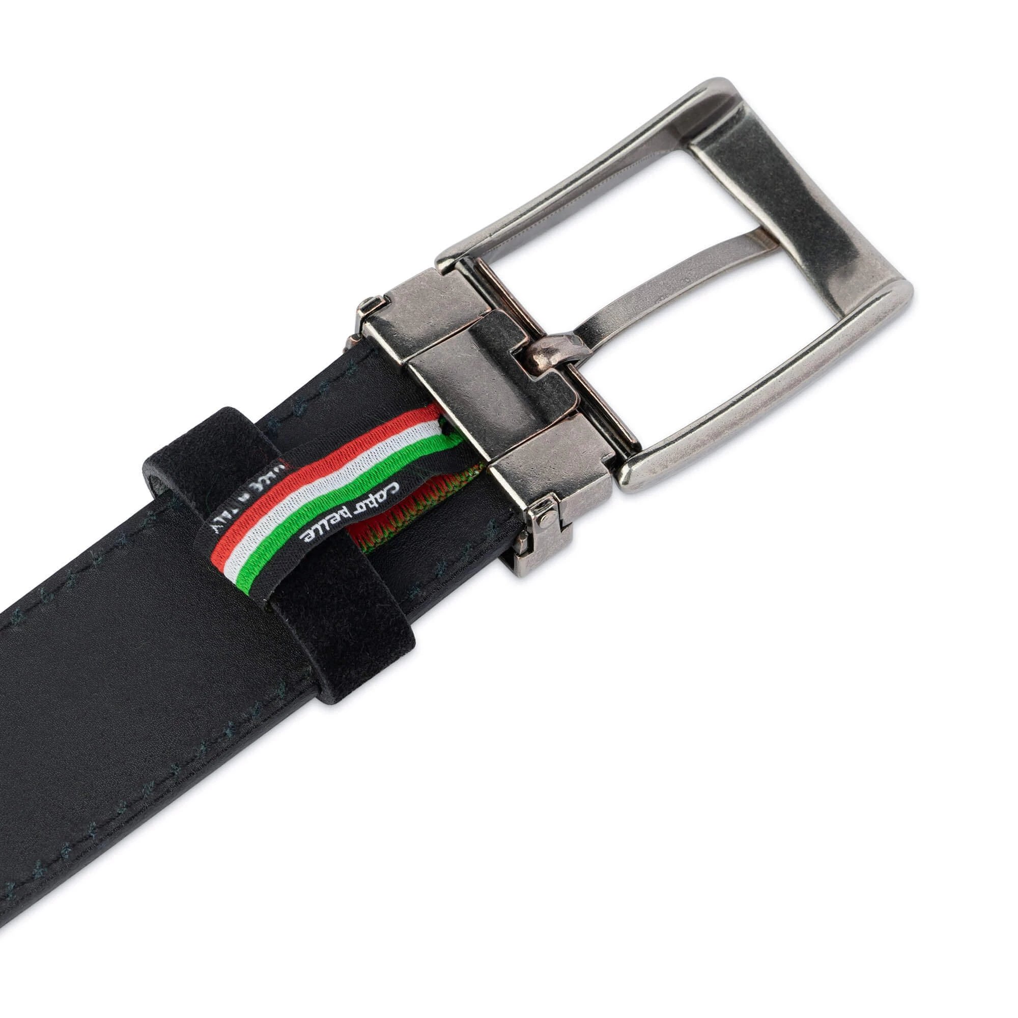 Mens Leather Belt For Jeans | Black Suede 4.0 Cm 5 Mens Leather Belt For Jeans | Black Suede 4.0 Cm - Image 3