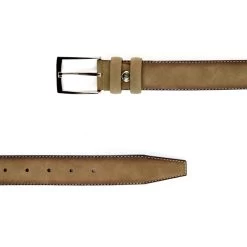 Mens Light Brown Belt – Nubuck Leather