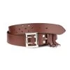 Mens Police Belt – Brown Genuine Leather -Belt Shop mens police belt brown genuine leather 1