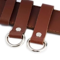 Mens Police Belt – Brown Genuine Leather -Belt Shop mens police belt brown genuine leather 4