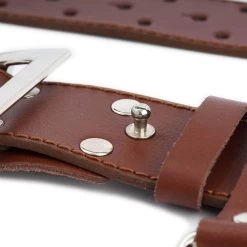 Mens Police Belt – Brown Genuine Leather -Belt Shop mens police belt brown genuine leather 5