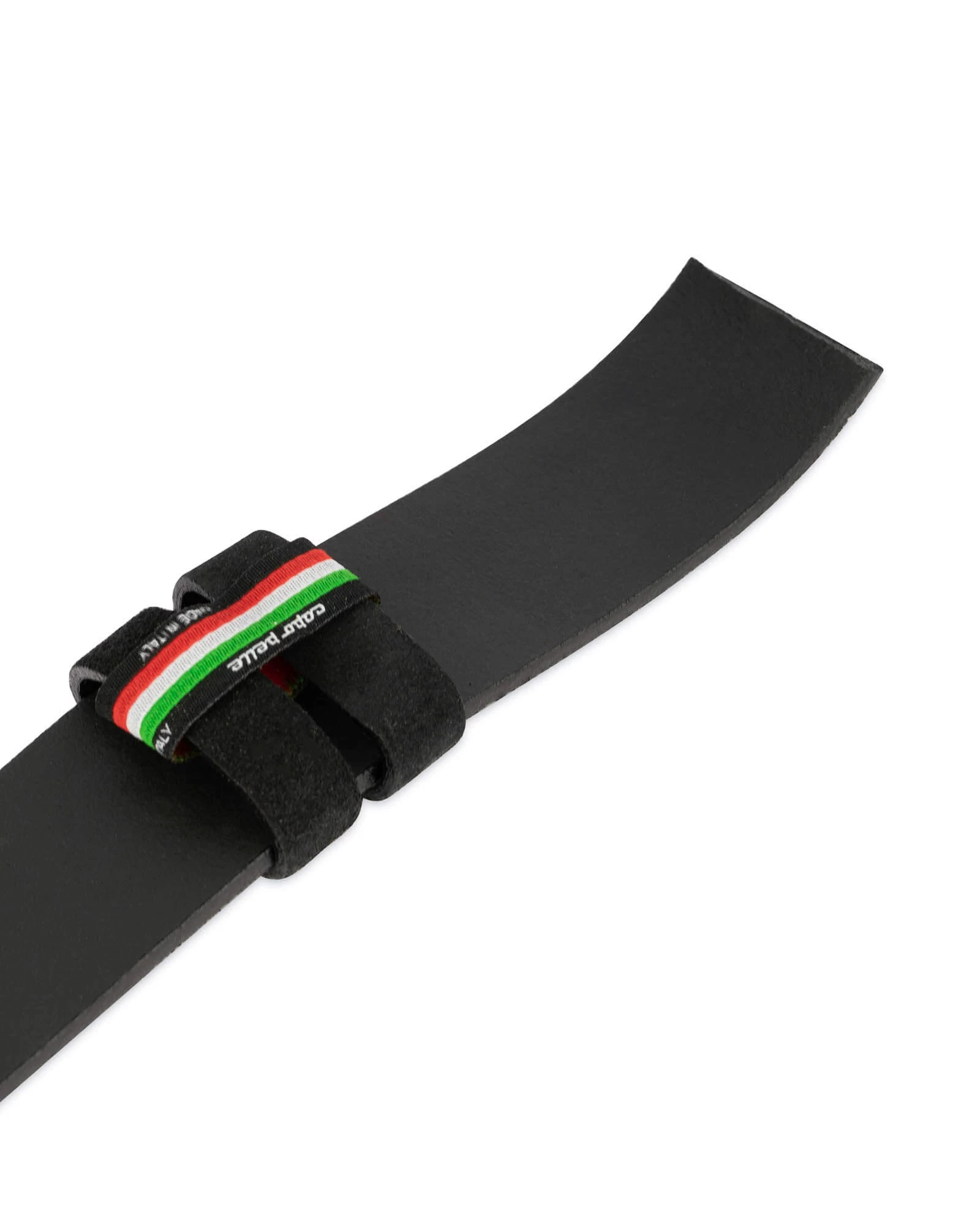 Mens Suede Belt | Black With Red Stitching 4 Mens Suede Belt | Black With Red Stitching - Image 2