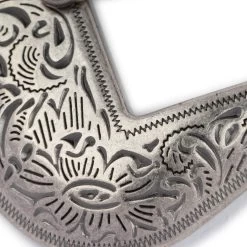Mens Western Belt Buckle Replacement – 5 Piece Set Silver -Belt Shop mens western belt buckle replacement 5 piece set silver 4