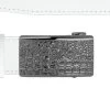 Mens White Click Belt With Croco Design Buckle -Belt Shop mens white click belt with croco design buckle copy
