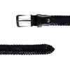Mens Woven Leather Belt – Black Calfskin -Belt Shop mens woven leather belt black calfskin 351031 2