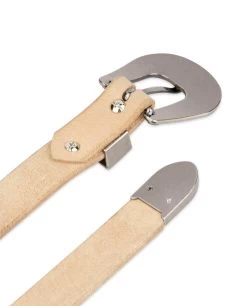 Natural Leather Western Belt With Antique Silver Buckle 8 Natural Leather Western Belt With Antique Silver Buckle -Belt Shop natural leather western belt with antique silver buckle 1