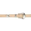Natural Leather Western Belt With Nickel Buckle -Belt Shop natural leather western belt with nickel buckle 2
