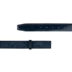 Navy Blue Suede Belt Leather Strap For Buckles Reversible -Belt Shop navy blue belt leather strap for buckles reversible 5
