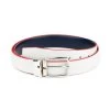 Navy Blue Reversible Mens Belt With Silver Buckle -Belt Shop navy blue reversible mens belt with silver buckle 2