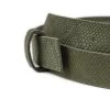 Olive Green Suede Snake Print Belt Strap Without Buckle -Belt Shop olive green suede snake print belt strap without buckle 2