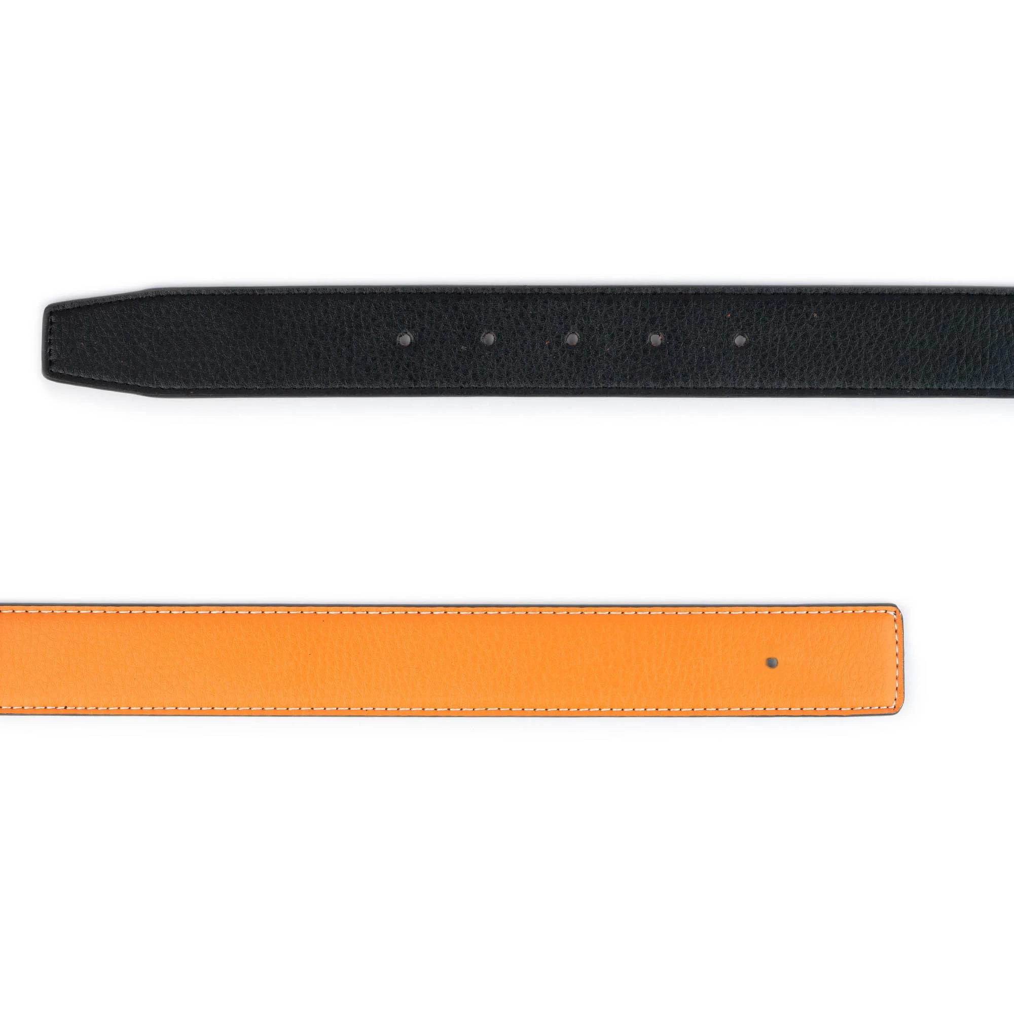 Orange Vegan Leather Belt Strap Reversible 38 Mm 3 Orange Vegan Leather Belt Strap Reversible 38 Mm
