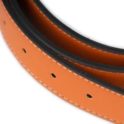 Orange Vegan Leather Belt Strap Reversible 38 Mm 9 Orange Vegan Leather Belt Strap Reversible 38 Mm -Belt Shop orange vegan leather belt strap reversible 38 mm 5