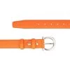 Orange Womens Belt | Real Leather With Silver Buckle -Belt Shop orange womens belt real leather with silver buckle 2