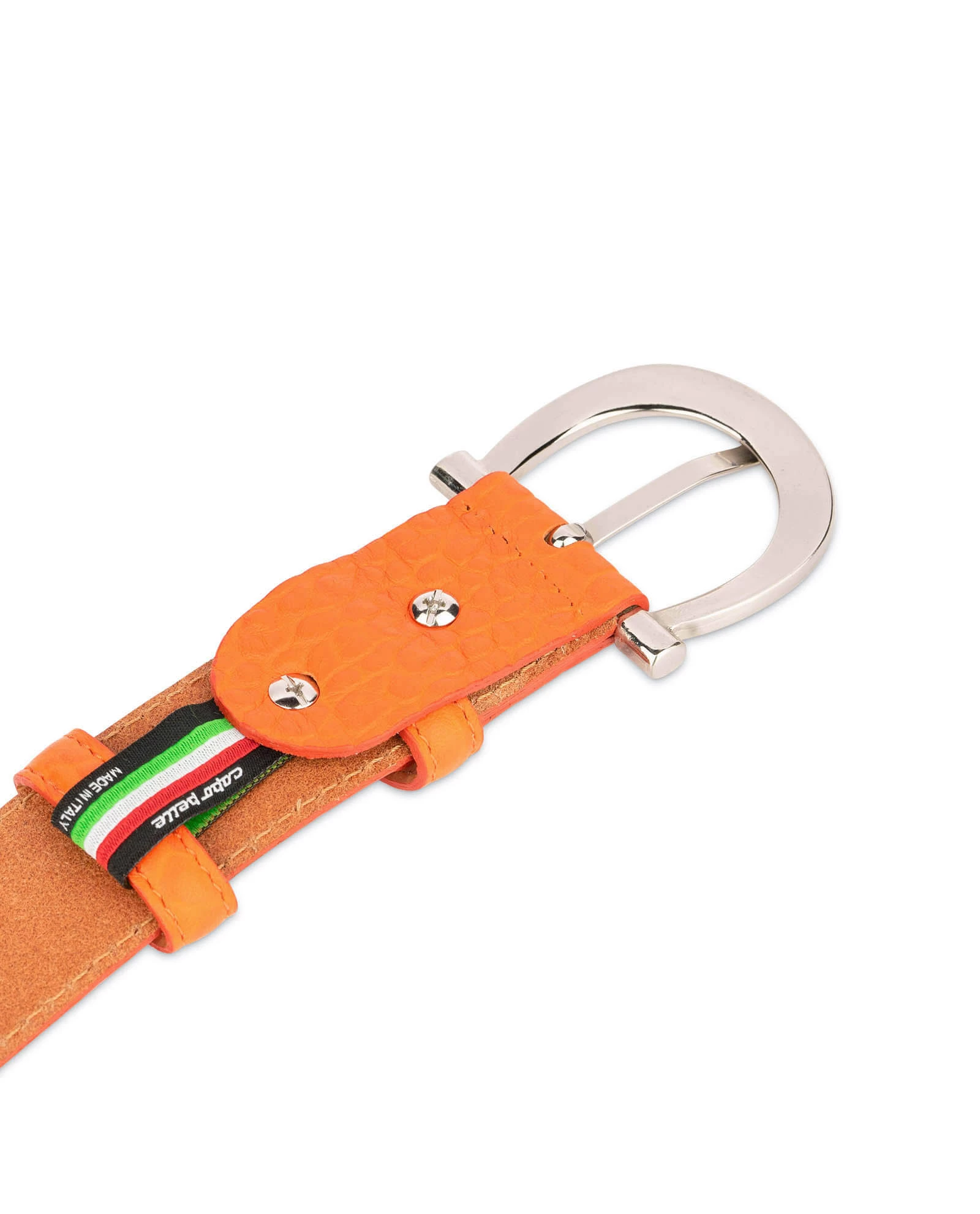 Orange Womens Belt | Real Leather With Silver Buckle 5 Orange Womens Belt | Real Leather With Silver Buckle - Image 3