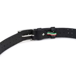 Perforated Leather Belt | Black Full Grain -Belt Shop perforated leather belt black full grain 6