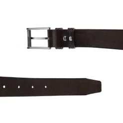 Perforated Trousers Belt For Men – Dark Brown Leather