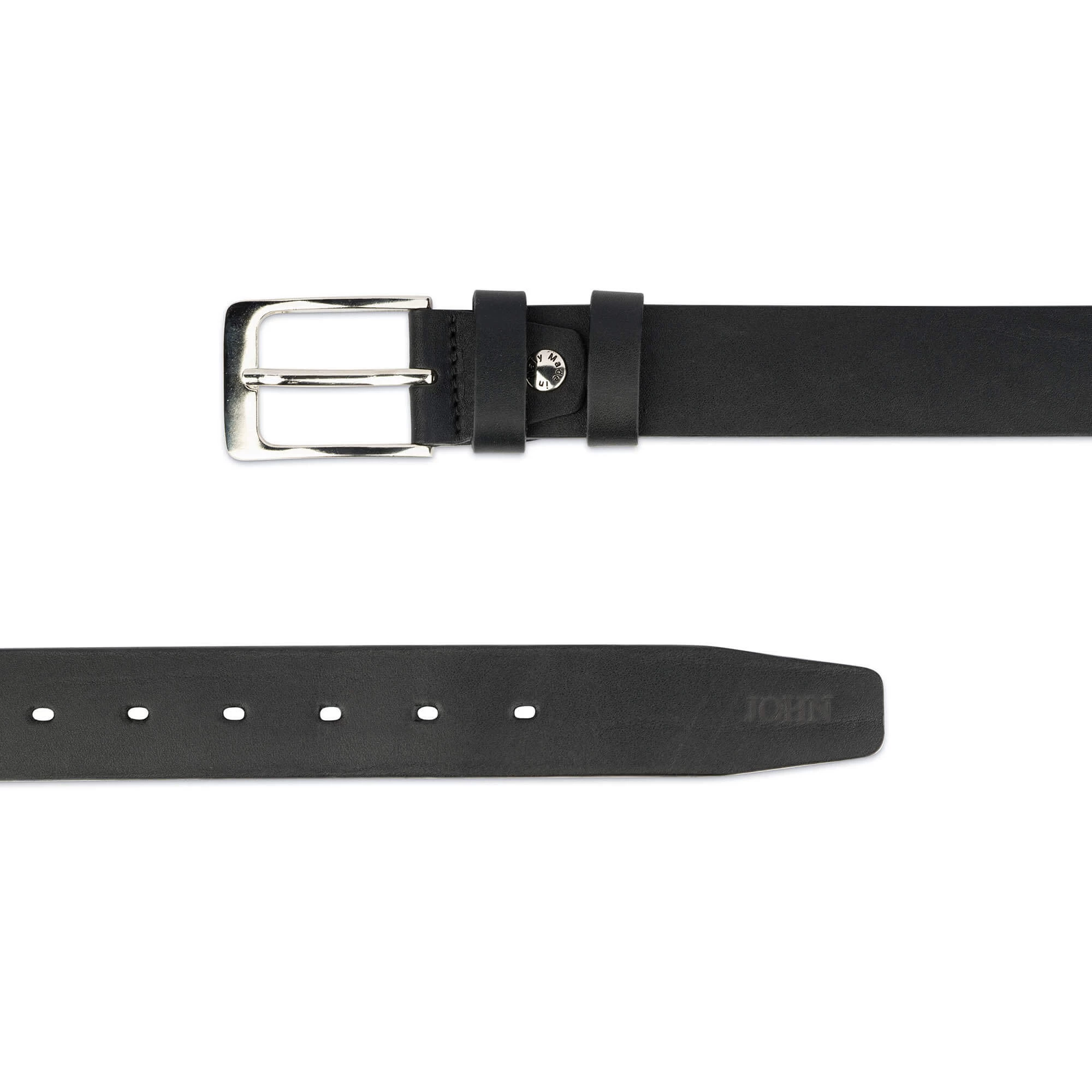 Personalised Mens Leather Belt | Black Full Grain 4 Personalised Mens Leather Belt | Black Full Grain - Image 2
