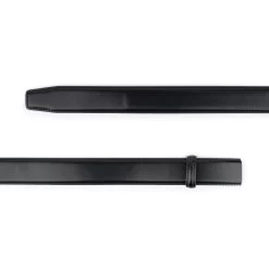 Ratchet Vegan Leather Belt Strap Replacement Black 3.0 Cm