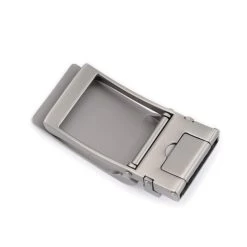 Ratcheting Gray Buckle For Leather Belt 32 Mm -Belt Shop ratcheting gray buckle for leather belt 32 mm 5