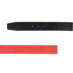 Red Black Vegan Leather Reversible Belt Strap 3.8 Cm -Belt Shop red black vegan leather reversible belt strap 3.8 cm 2