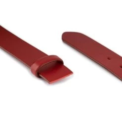 Red Leather Belt Strap Replacement – Thick Wide 4.0 Cm -Belt Shop red leather belt strap replacement thick wide 4.0 cm 4