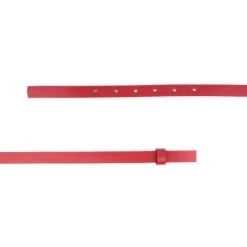 Red Skinny Replacement Leather Belt Strap 1.5 Cm