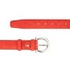 Red Suede Belt For Women With Horse Shoe Buckle -Belt Shop red suede belt for women with horse shoe buckle 2