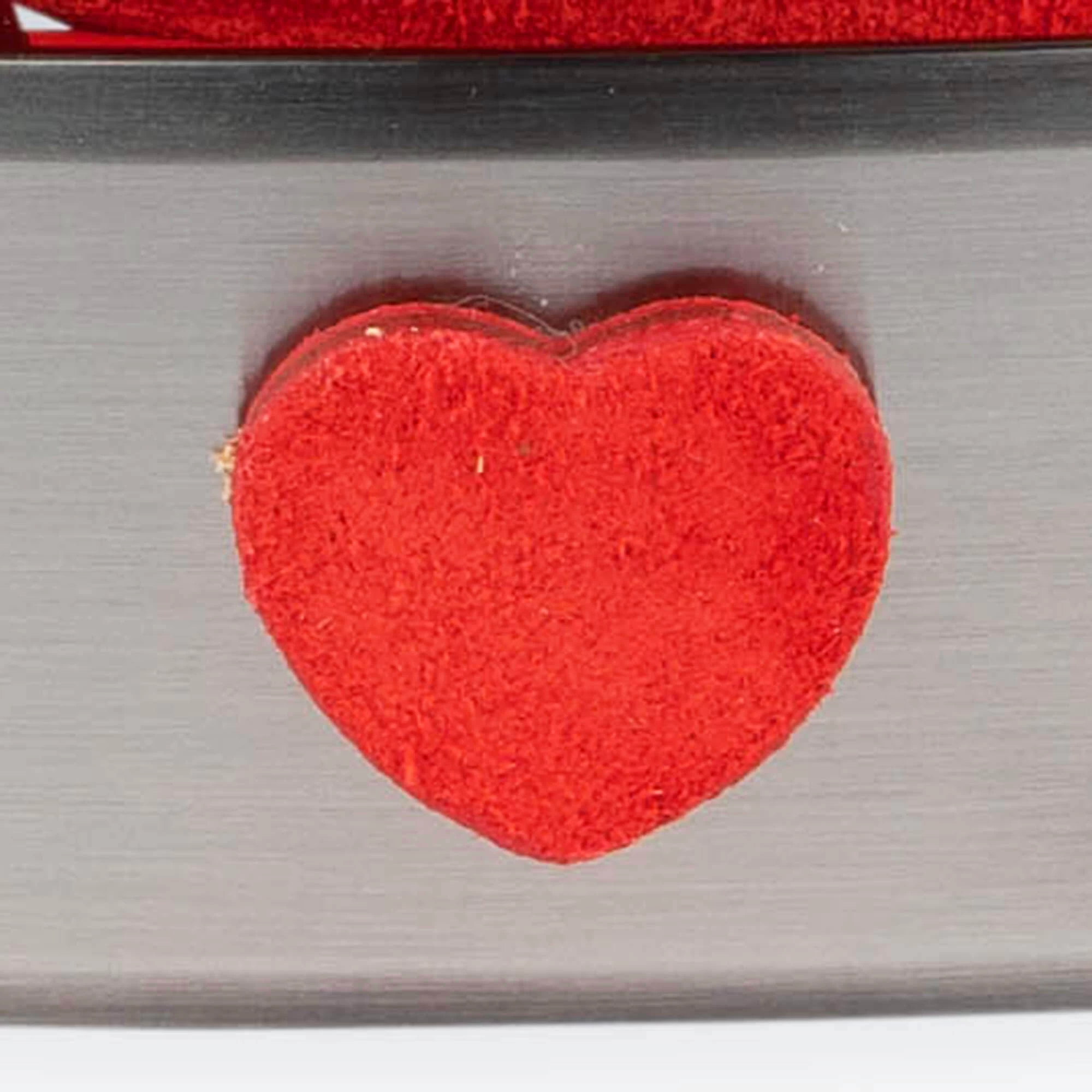 Red Suede Belt With Heart Buckle 3 Red Suede Belt With Heart Buckle