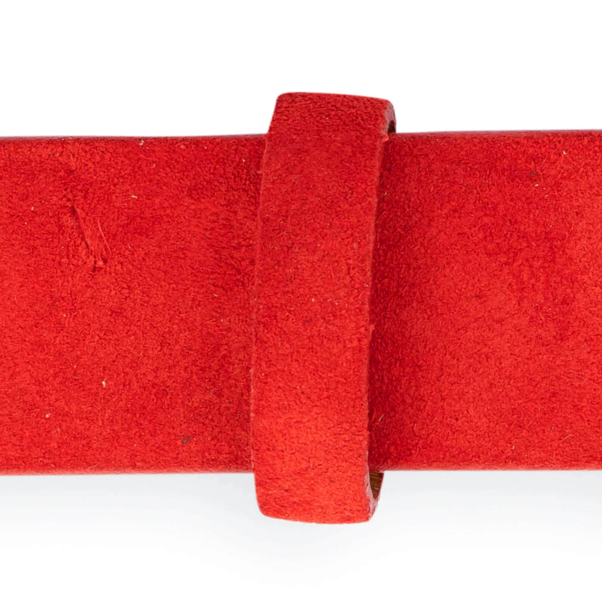 Red Suede Belt With Heart Buckle 4 Red Suede Belt With Heart Buckle - Image 2