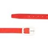 Red Suede Belt With Oval Womens Buckle -Belt Shop red suede belt with oval womens buckle 2