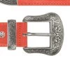Red Suede Womens Western Belt With Silver Buckle -Belt Shop red suede womens western belt with silver buckle copy